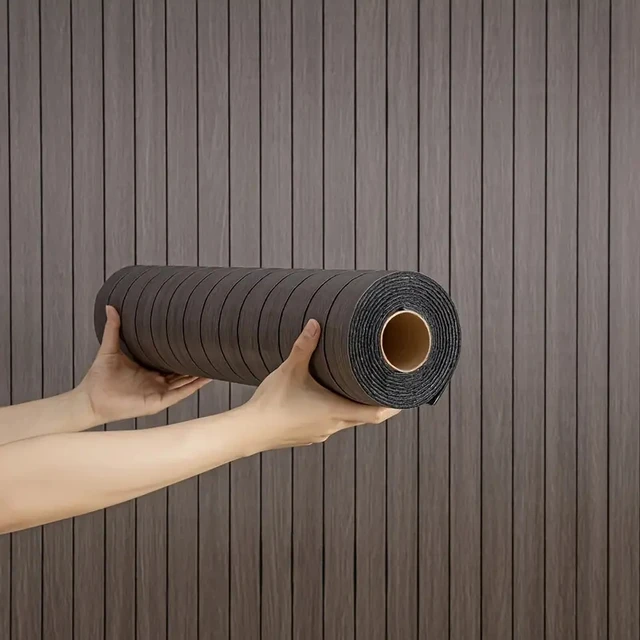 วอลล์เปเปอร์มีกาวในตัวลายไม้ย้อนยุค 3D หนาพิเศษ - เหมาะสําหรับโครงการเพดานและผนัง DIY เรซิน SXP ถอดออกได้และวา 1