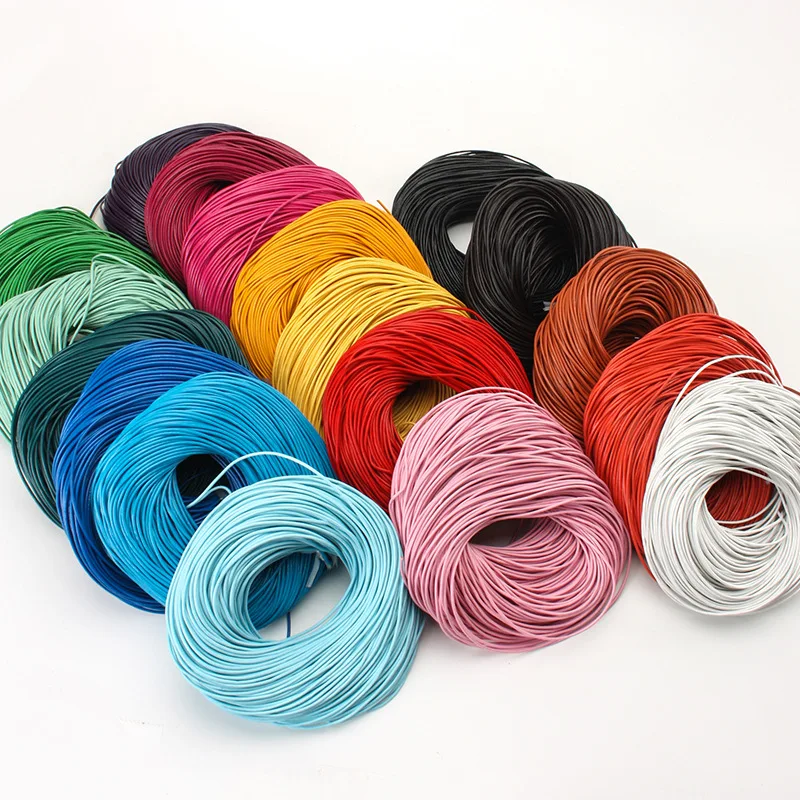 Description Picture 2 of item2mmx5m Colorful 100% Genuine Cow Leather Round Thong Cord Leather Cord String Rope for Handmade DIY Leathercraft Accessories