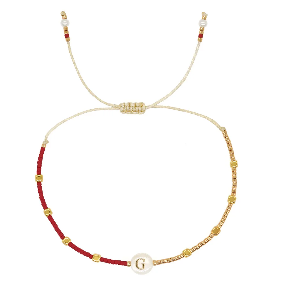KKBEAD Muttertagsschmuck-Anfangsarmband, personalisierter Buchstabe, Miyuki-Perlen, Alphabet-Charm, Geschenk für Frau und Tochter – Detail 11