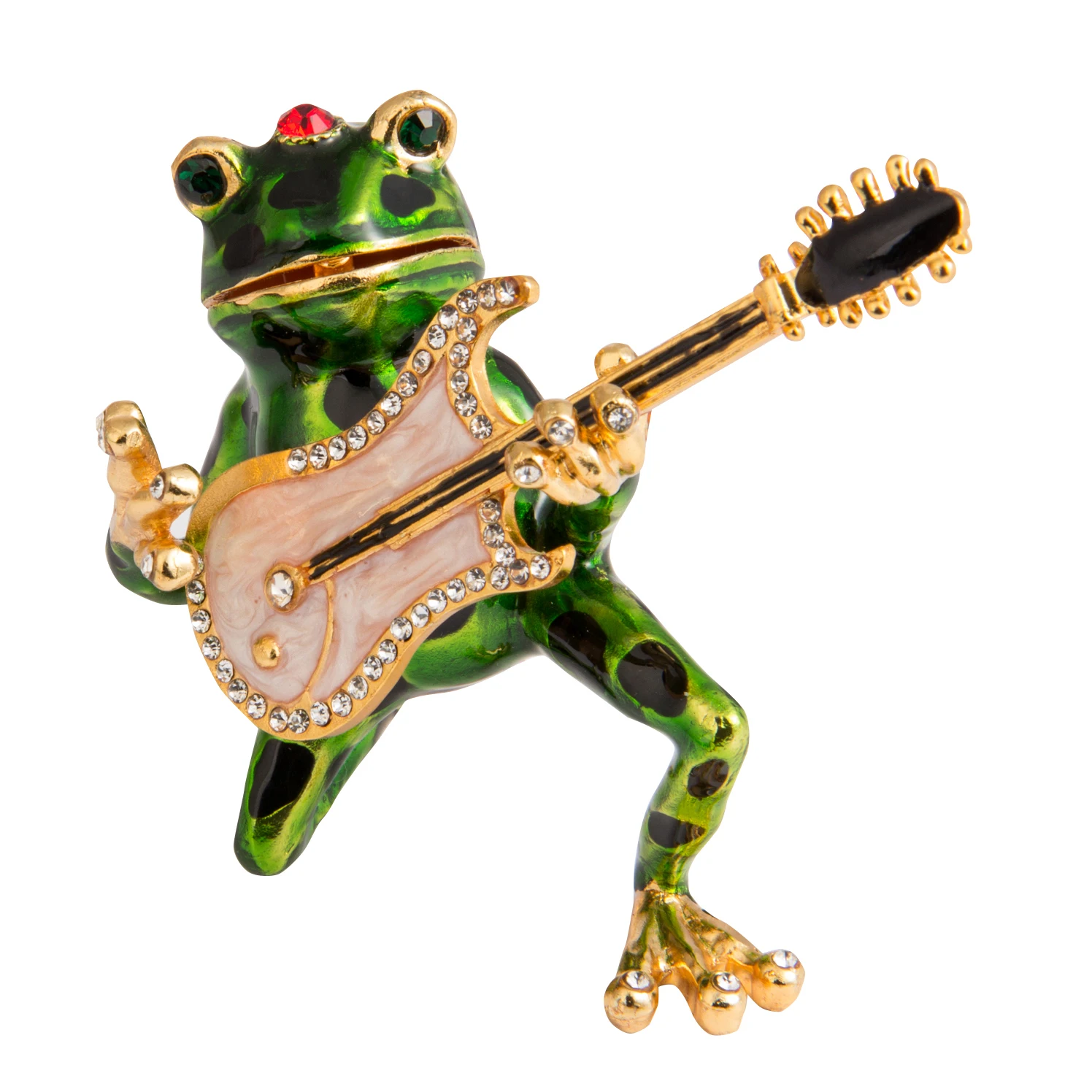 QIFU New Arrive Lovely Frog Plays Guitar for Home Decoration Gift