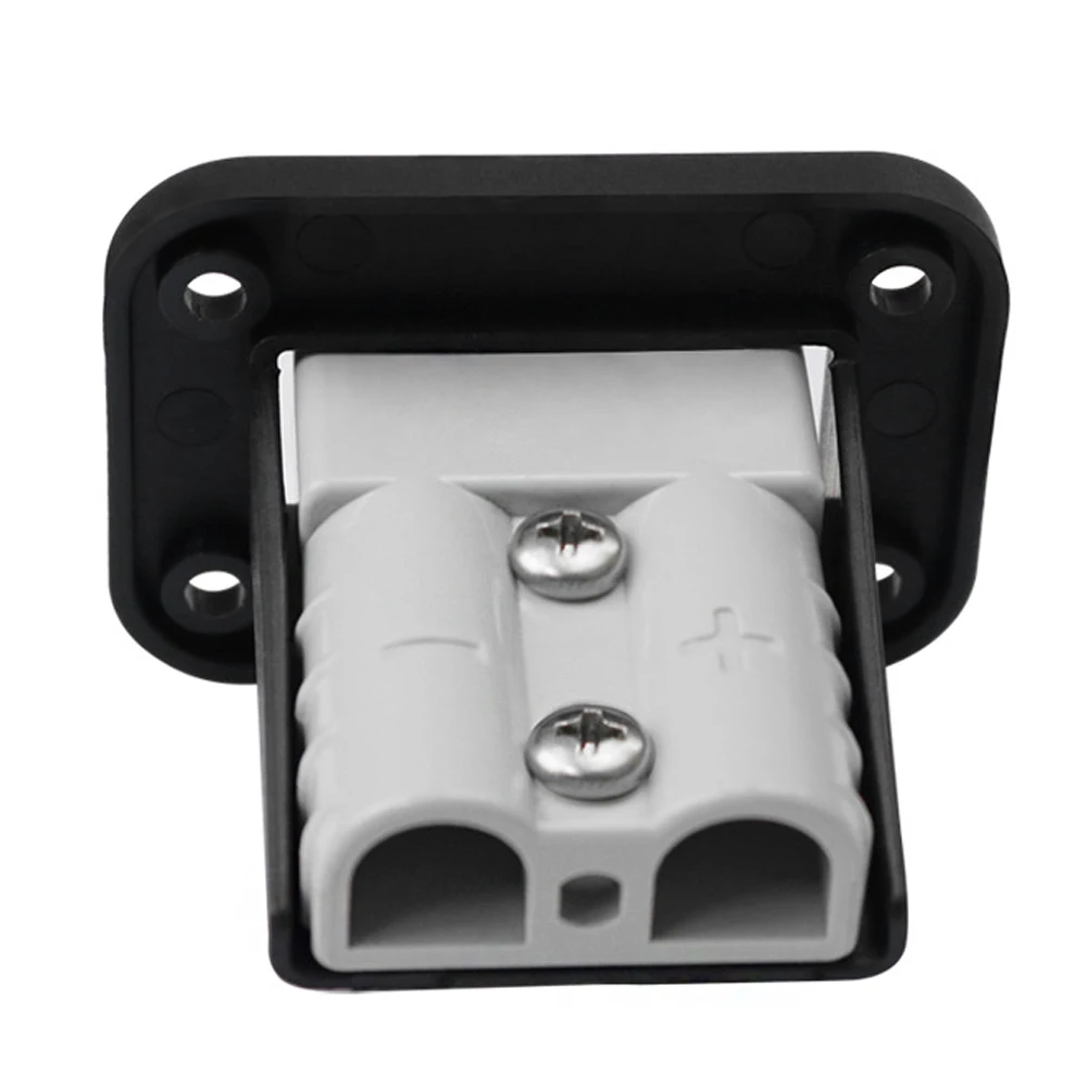 50A Charging Battery Connector Flush Mount Anderson Plug Kit Mounting Bracket Panel Cover Accessories for Caravan Camper Boat charging battery connector kit car plug mounting bracket