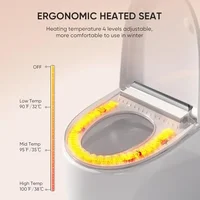 Tankless Smart Toilet with Auto Flush Heated Seat Remote Control Soft Close Nightlight 2