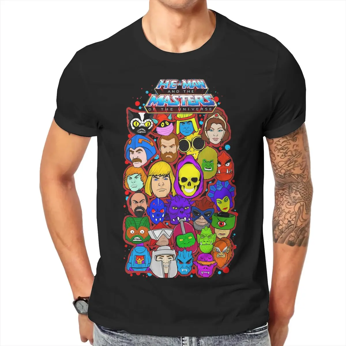 T-Shirt Casual Da Uomo E Da Donna Estive Masters Of The Universe Heman Character Collage Novità Cool T-Shirt Street Abbigliamento