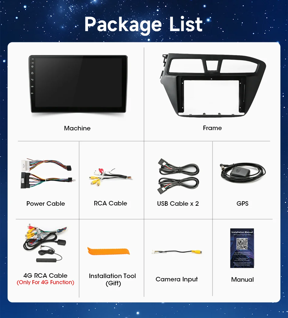 Carplay Android Auto für Hyundai I20 2015 2016 2017 2018 Auto-Intelligentes System Autoradio WIFI Multimedia-Player Stereoanlage – Detail 1