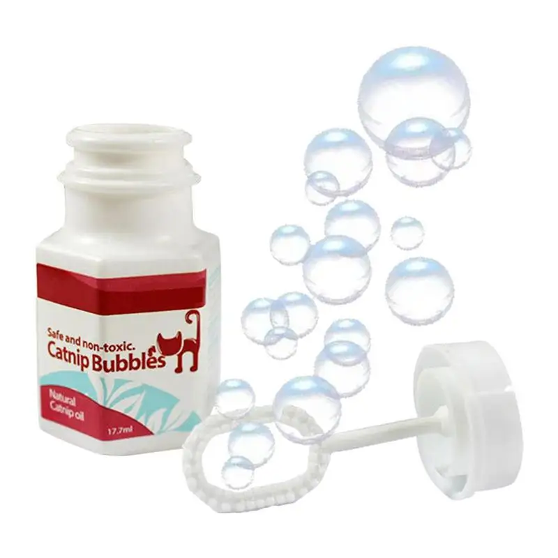 

Catnip Bubbles Toys 0.6oz Catnip Bubble Solution Funny And Harmless Interactive Kitten Toy For Exercising Reducing Boredom