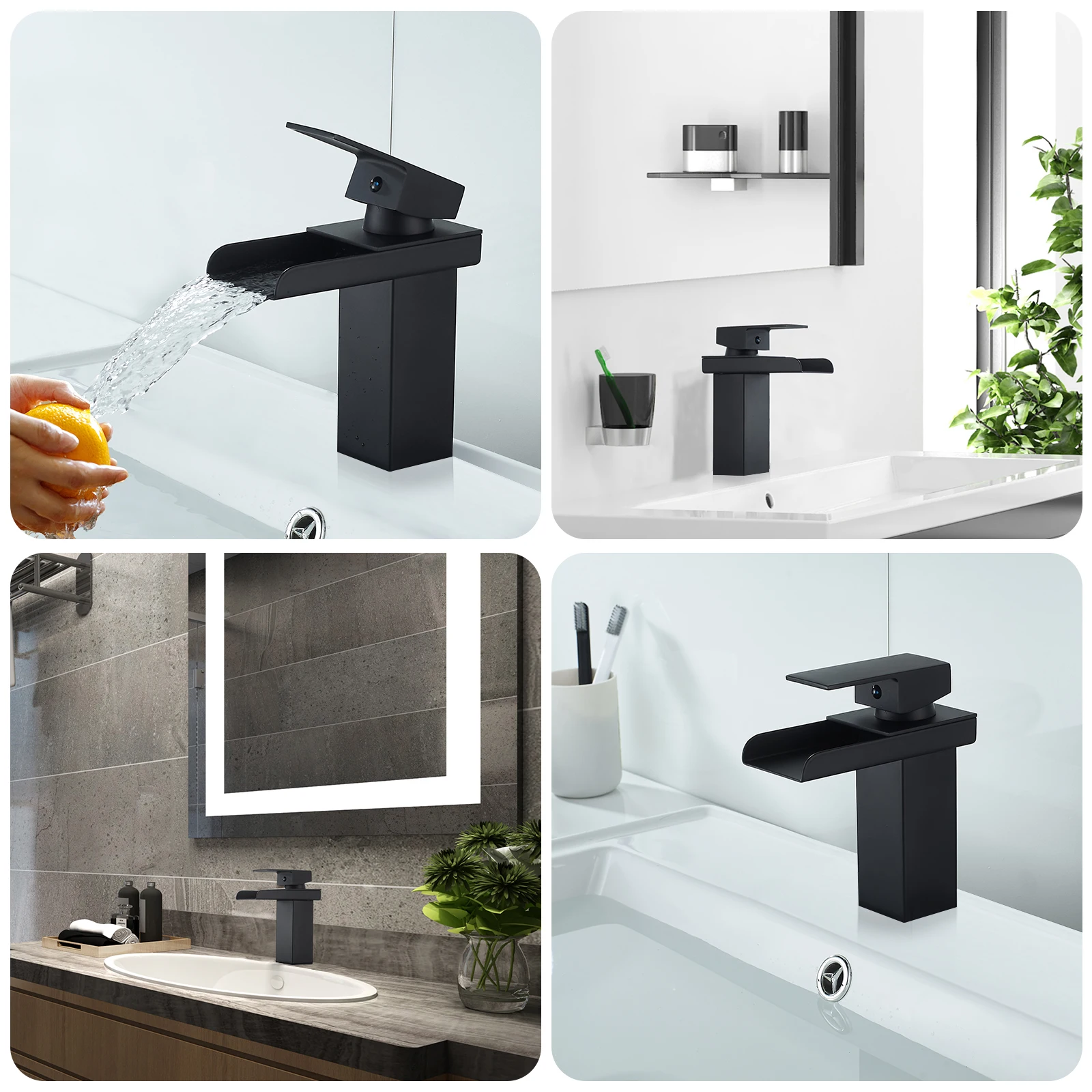 Grifo lavabo baño de cascada Solepearl, grifos para lavabos baño