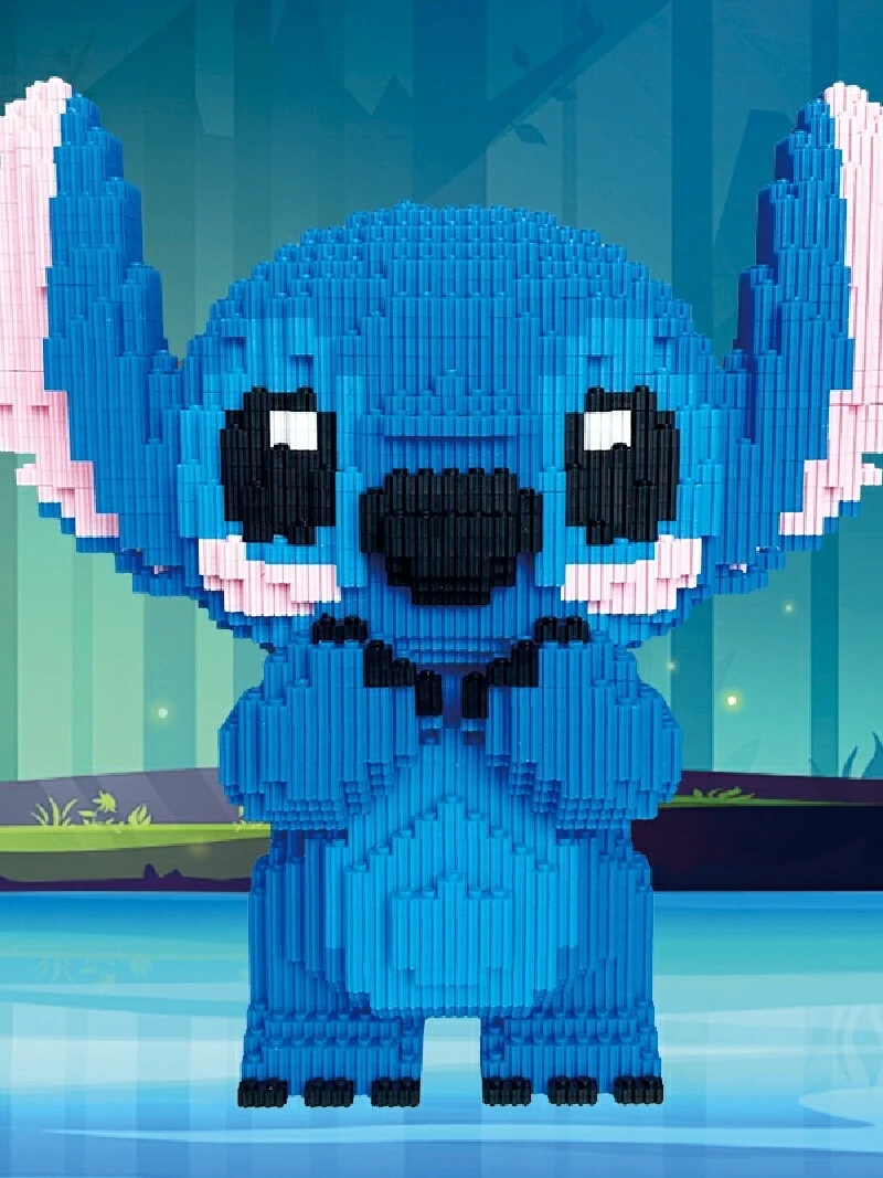 Cute Stitch Building Block Toys Small Particle Bricks DIY 3D Model Assembly Children's Building Block Toys Birthday Gift - Bilde 2