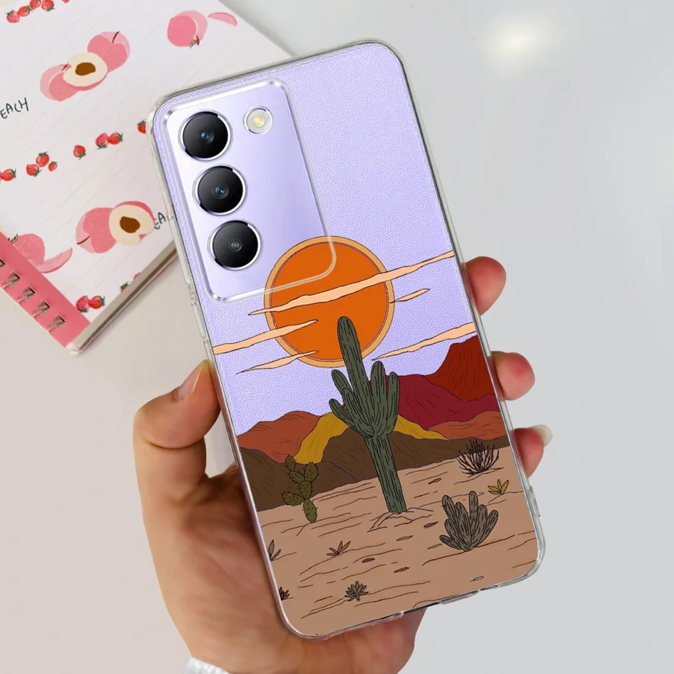 Elegant Flower Transparent Silicone Soft Back Cover