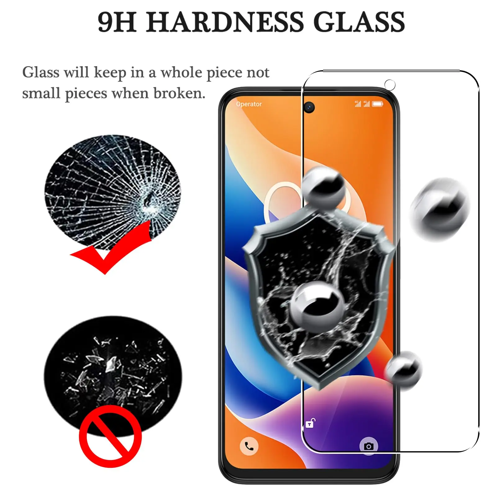 Premium Tempered Glass Screen Protector, 6.7-inch, HD Clarity, 9H Hardness, Anti-Scratch, Case Friendly