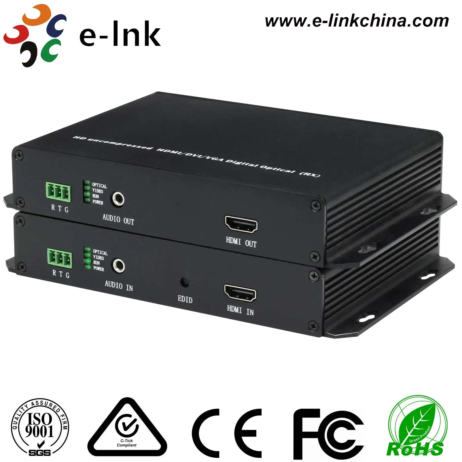 외부 오디오 확장기가 있는 1-8 채널 HDMI 광섬유