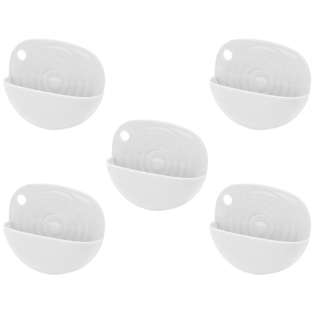 

5pcs Wall Hanging Soap Holder Plastic Soap Container Multi-functional Mini Washboard