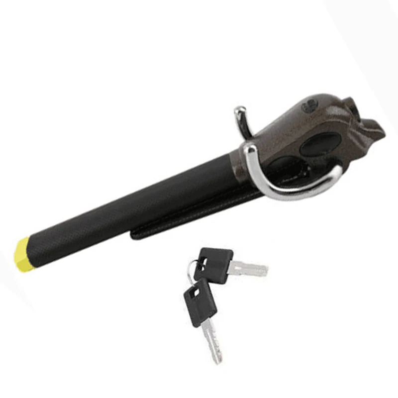Steering Wheel Lock EAFC Car Steering Wheel Anti-theft Lock Bold Stainless Steel Foldable Anti-theft Security Car Lock Protection T-Lock Travel