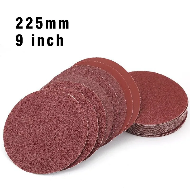 

10pcs 9 Inch 225mm Round Sandpaper Disk Sand Sheets Grit 40-1000 Hook and Loop Sanding Disc for Sander Grits