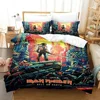 3D Iron Heavy Metal Maidens Bedding Set Polyester Quilt Cover Pillowcase Comforter King Queen Size Boys Adult Duvet Cover Set 4