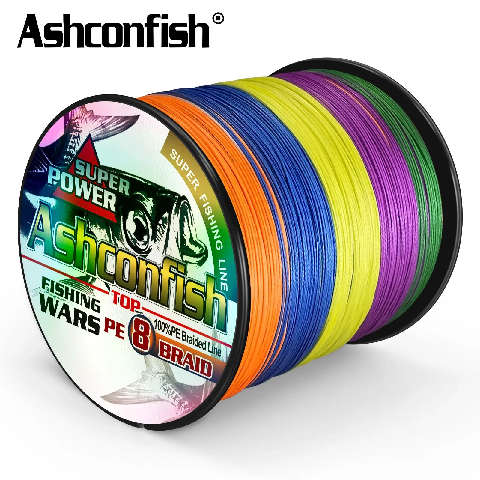 Ashconfish 8 Strands Braided Fishing Line 8 thread cord fishing rope 1000M 8 Braid PE Multifilament Fishing Line Winter  6-300LB 2