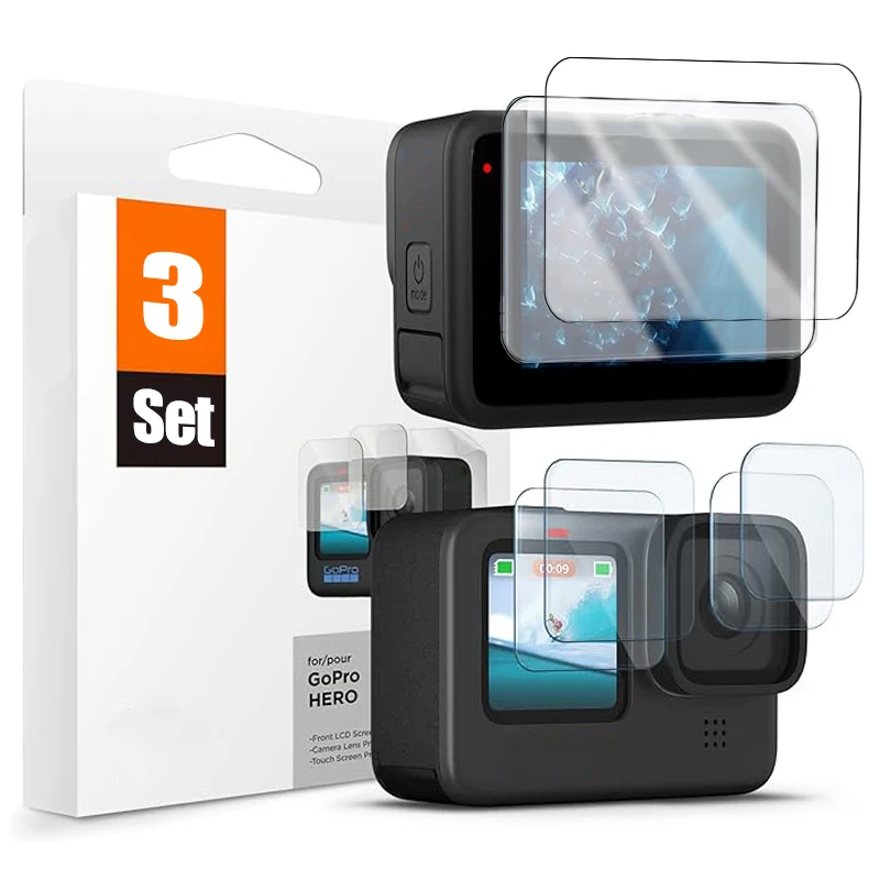 

For GoPro Hero 12 Sport Camera Front Back Screen Protector Camera Lens HD Clear Tempered Glass Film For Go Pro Hero 12