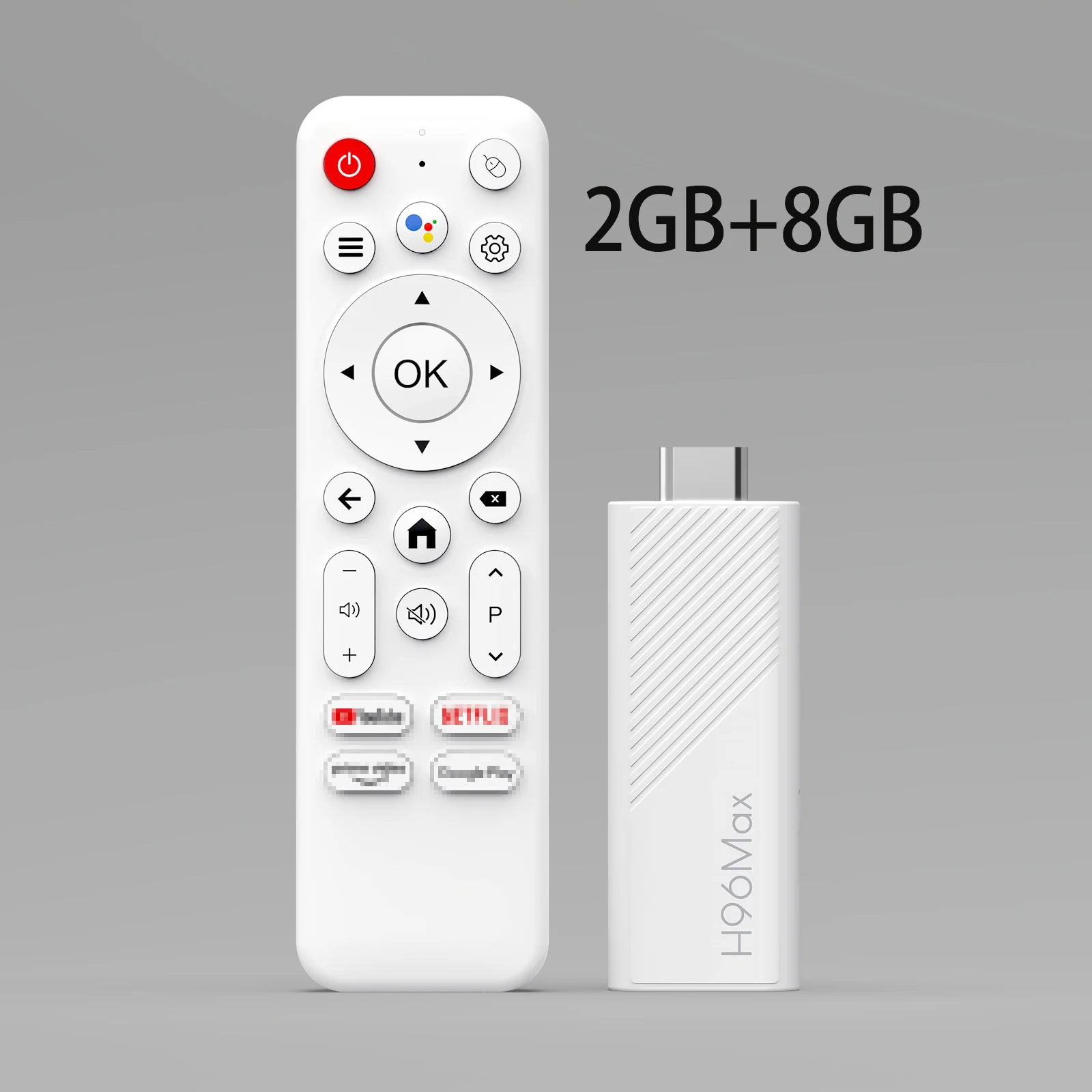 H96 Max Android TV Stick Allwinner H313 Quad Core 4K Wifi6 BT Voice Assistant Remote Control 16GB 8GB