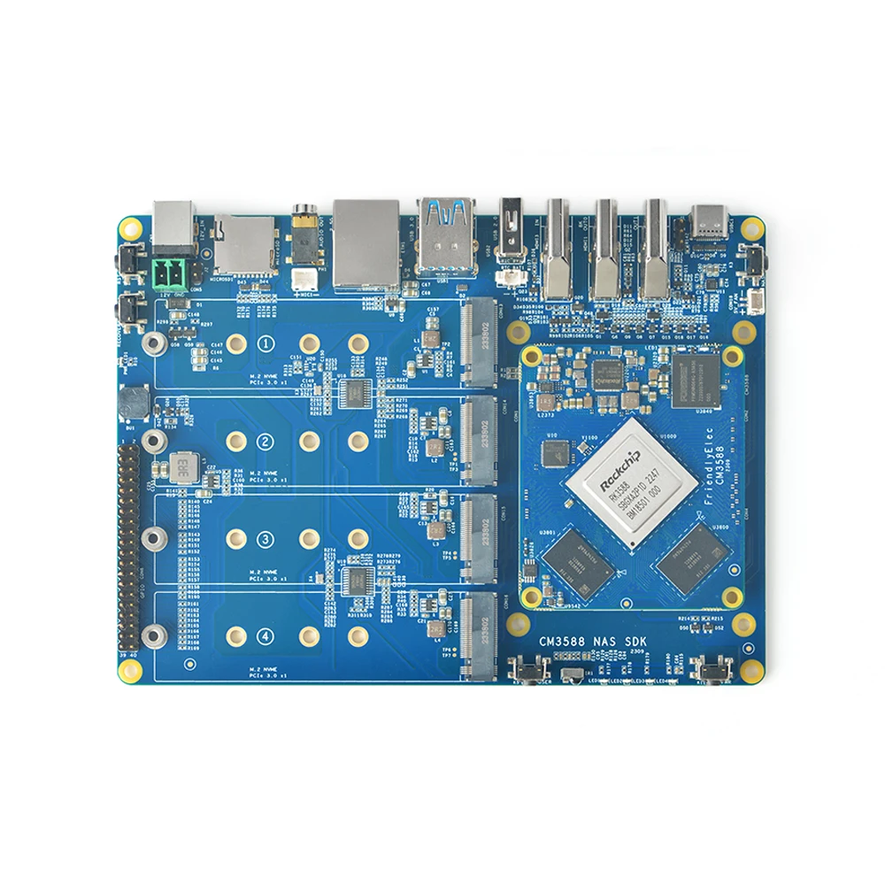 Módulo de Computação Kit Nas Rockchip Rk3588 Placa de Desenvolvimento Soc On-board Pcie 2.5g Controlador Ethernet Suporte Openwrt Cm3588 - Imagem 5