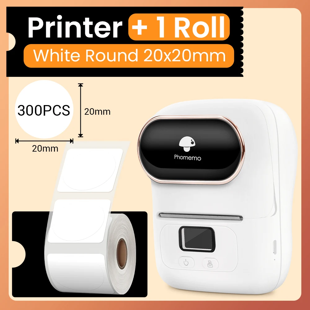 best instant printer for iphone Phomemo M110 Address Label Maker for Mailing Portable Label Sticker Barcode Printer for Clothing Self-adhesive Label Printer phone mini printer Printers