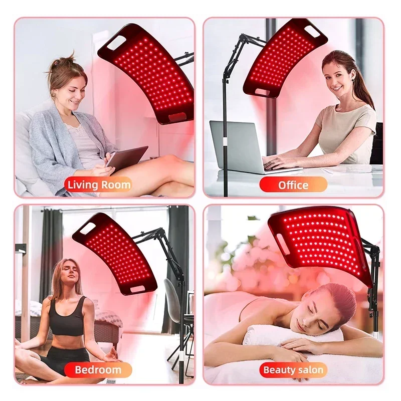 Red Light Therapy Panel Lamp for Facial Anti Aging Skin Care Beauty Equipment Body Pain Relief Infrared Light Physiotherapy Lamp red light therapy panel infrared therapy lamp
