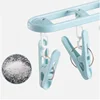 Collapsible Clothes Drying Rack Travel Shirt Socks Hangers with Clips Foldable Pants Clothes Hangers Closet Organizer 5