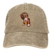 Washed Men's Baseball Cap With Barrel Trucker Snapback Caps Dad Hat Donkey Kong Game Golf Hats 1