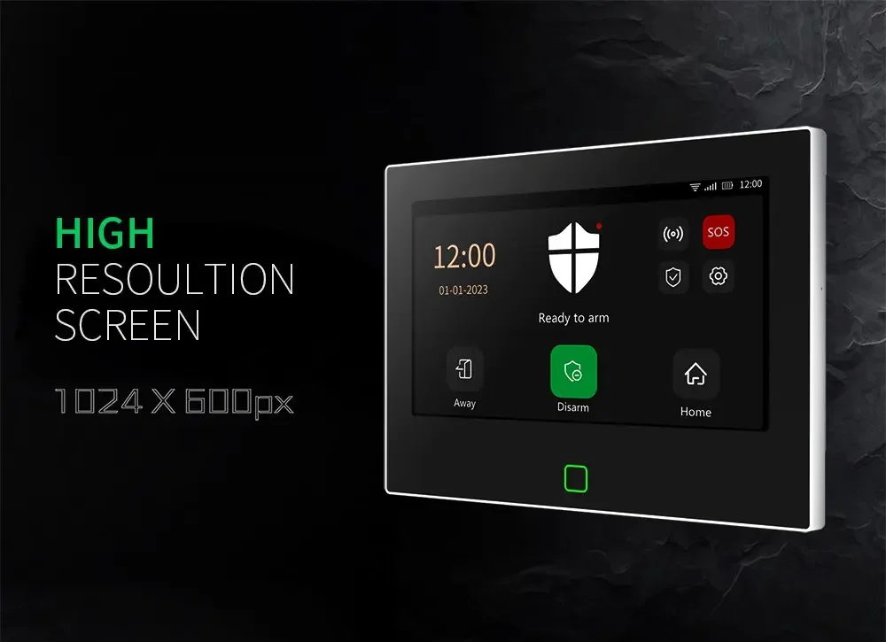 Vysoké rozlíšenie 7-palcovej IPS bezpečnostnej obrazovky