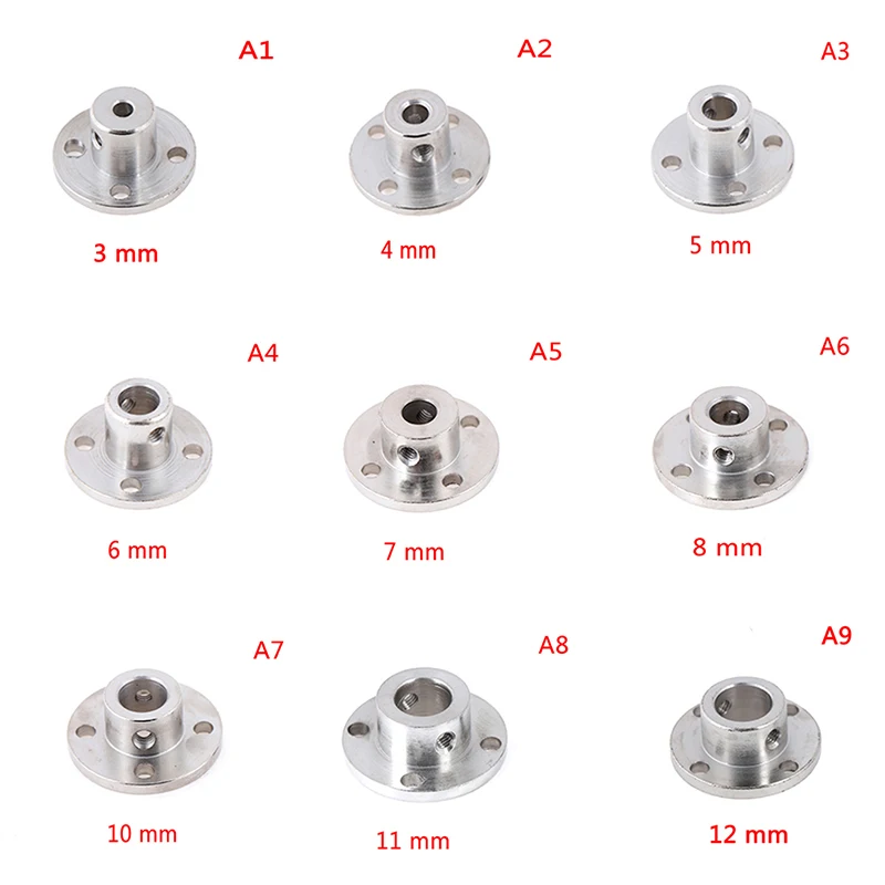 

1Pc 3/4/5/6/7/8/10/11/12mm Rigid Flange Coupling Motor Guide Shaft Coupler Motor Connector