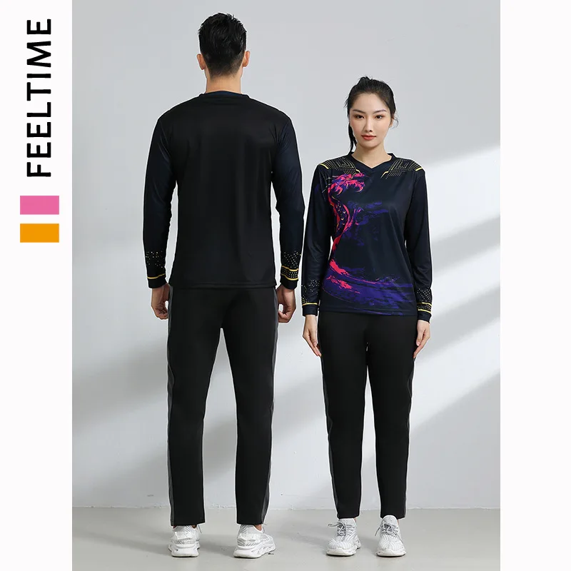 Table Tennis Adult Child Men Women Team Suits Sportswear Games Transport Autumn Winter Long Sleeved Jerseys Pants Badminton Set