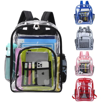 Transparent Shoulder Bag Unisex Fashion Simple Large Capacity Portable Backpacks Multifunctional Waterproof Male Female Knapsack 1