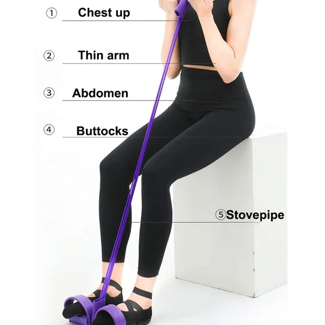 4 Resistanc Elastic Pull Ropes Exerciser Rower Belly Resistance Band Home Gym Sport Training Elastic Bands for Fitness Equipment 4