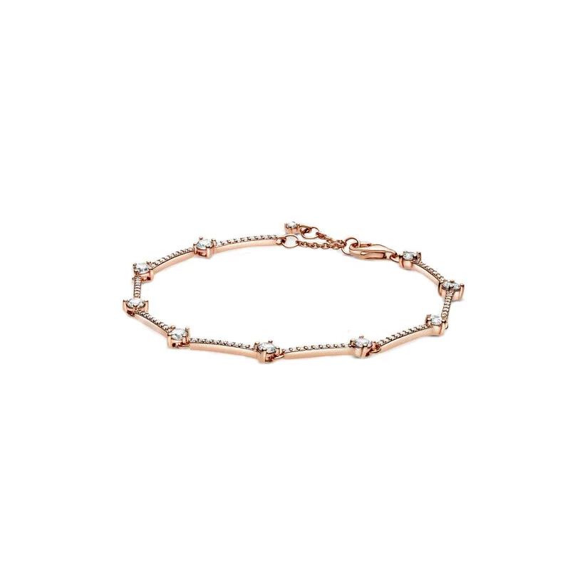 2024 New 925 Pure Silver Sparkling Five pointed Star Bracelet Fashion DIY Accessories Personalized Gift for Girlfriend