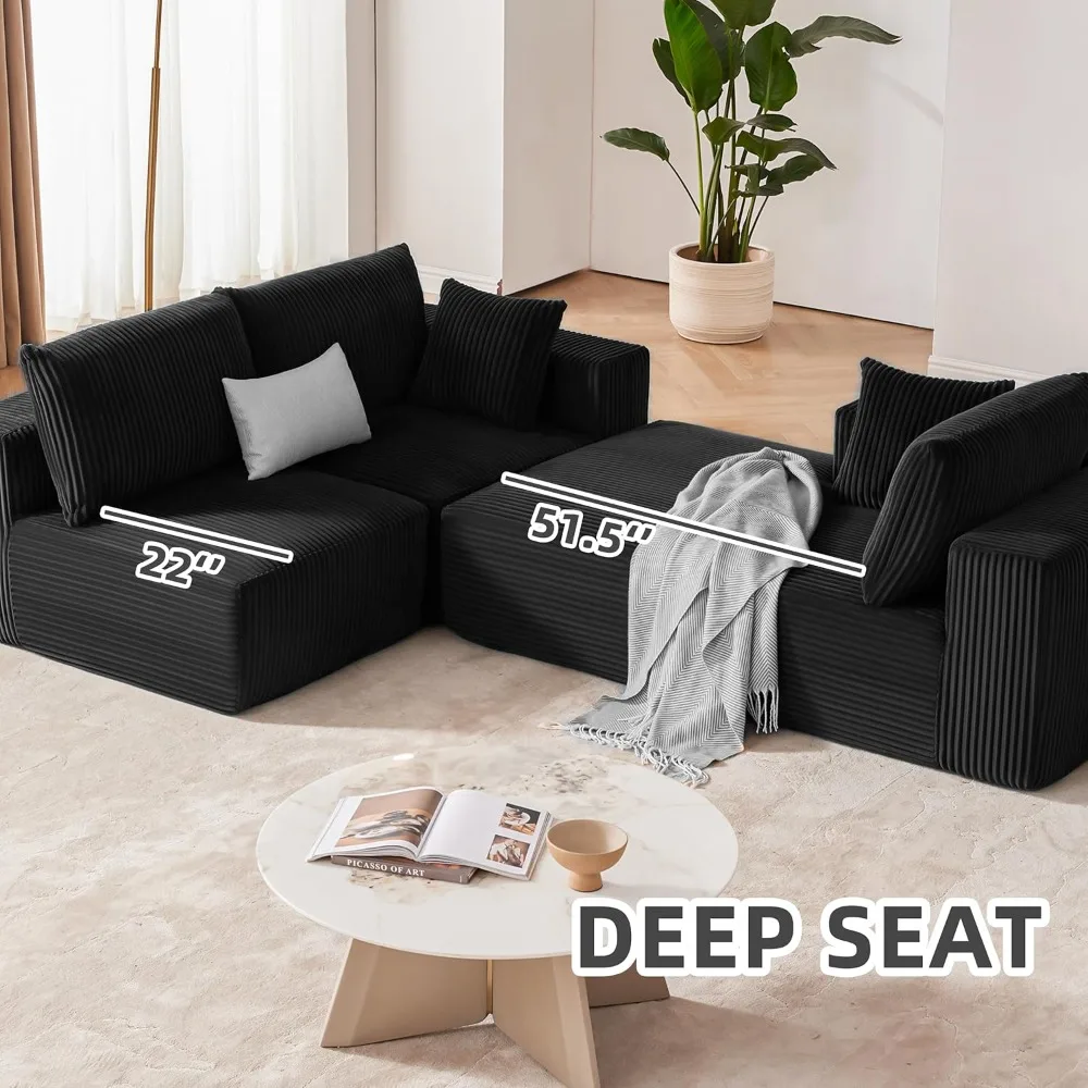 "contemporary modular sofa set with plush seating and l-shape configuration"