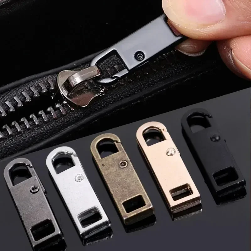 Metal Zipper Slider Puller - Detachable Instant Repair Kit for Clothing, Luggage, and Purses