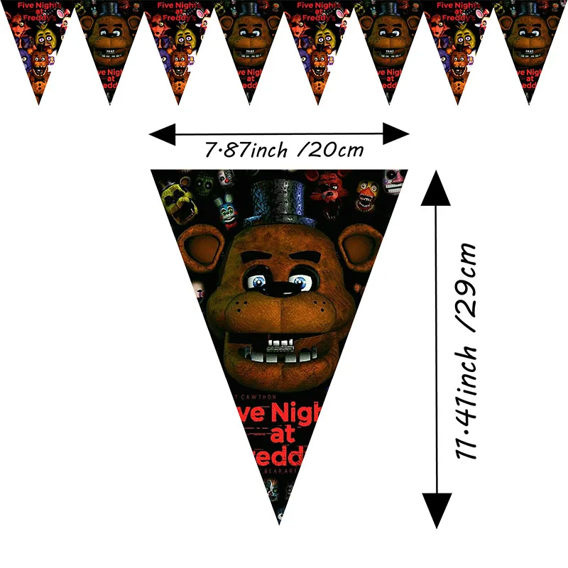 FNAF Themed Birthday Party Banner Decorations for Baby Shower and Party Accessories Gift