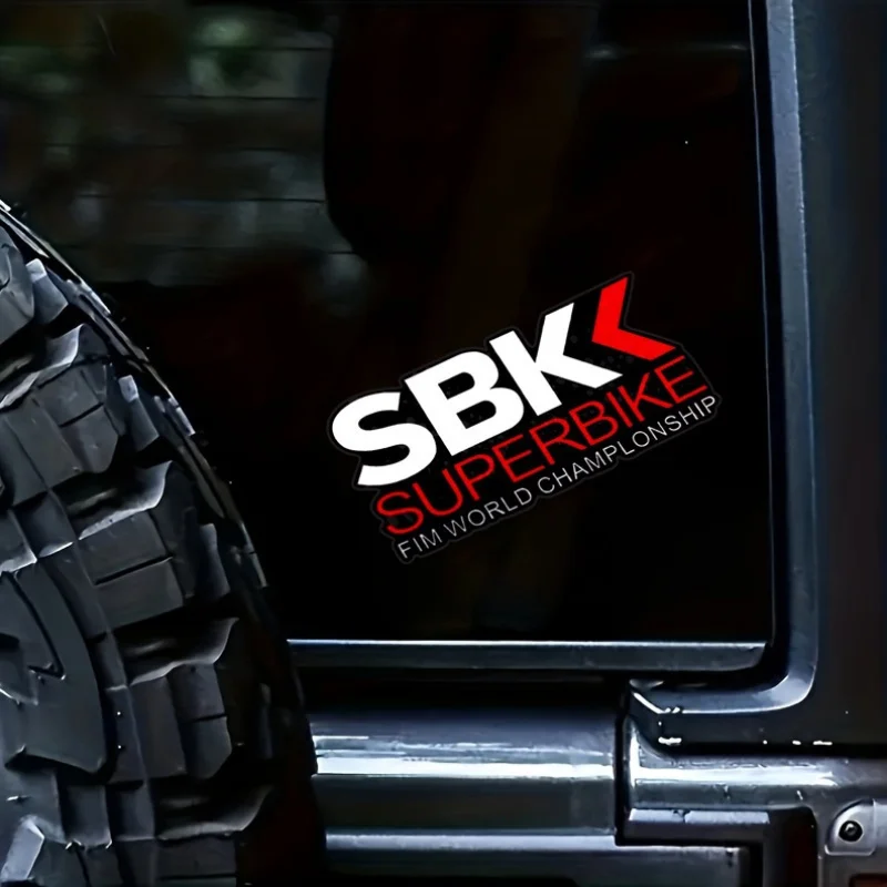 1PC SBK 슈퍼바이크 챔피언십 스티커, 모터사이클 운전자를 위한 대담한 로고 데칼, 레이싱 열정을 보여주기에 이상적