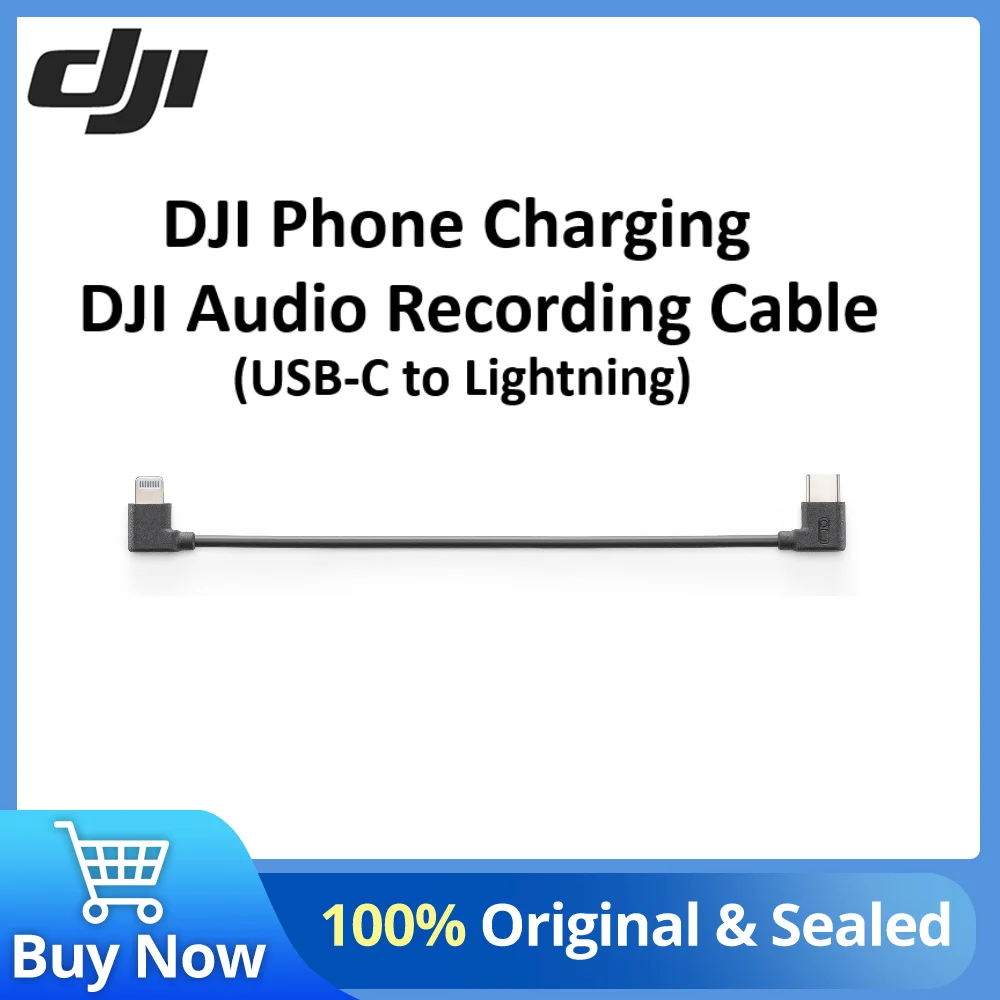 DJI Cavo Audio E Ricarica USB-C A Lightning Per Osmo Mobile 7 E 7P, Lunghezza 15 Cm