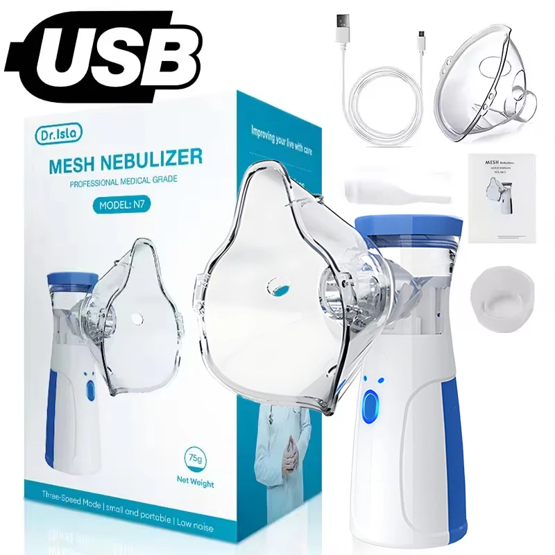 Silent Mesh Nebulizer for Kids – Handheld Asthma Inhaler, Mini Portable Atomizer & Humidifier