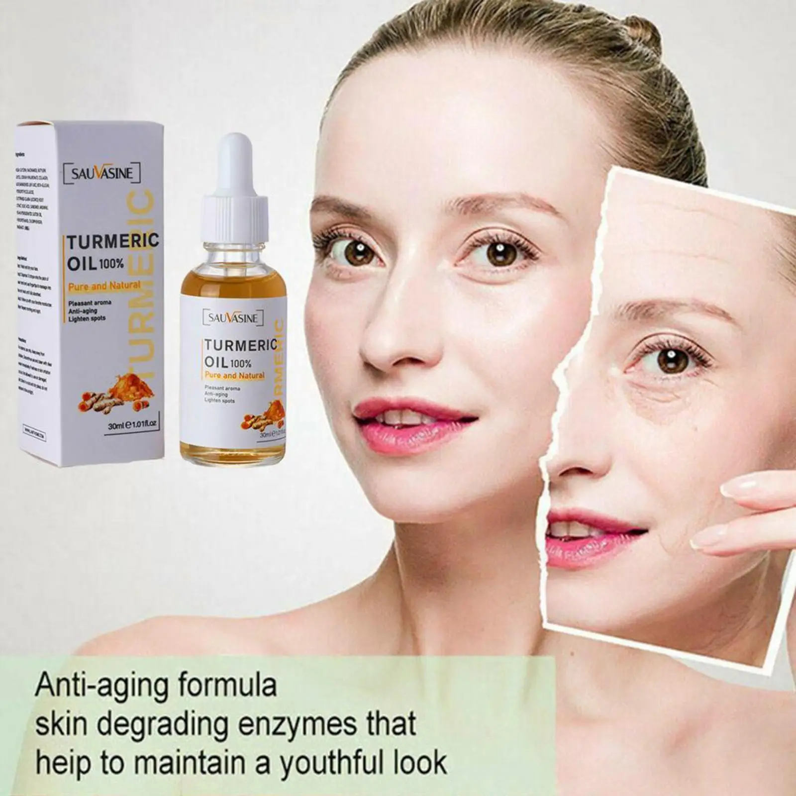 30mL Turmeric Lemon Oil Skin Glow To Lightening Acne Dark Patches Acne