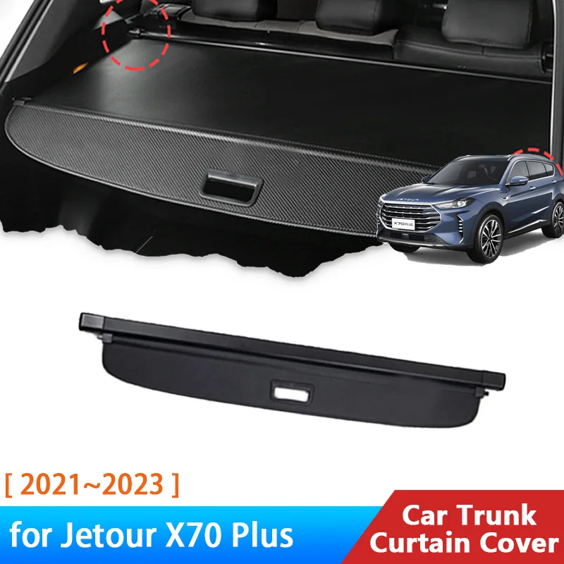

For Jetour X70 Plus X70 EV 2021 2023 2024 Accessories Car Trunk Cargo Cover Retractable Luggage Storage Partition Anti-peeping