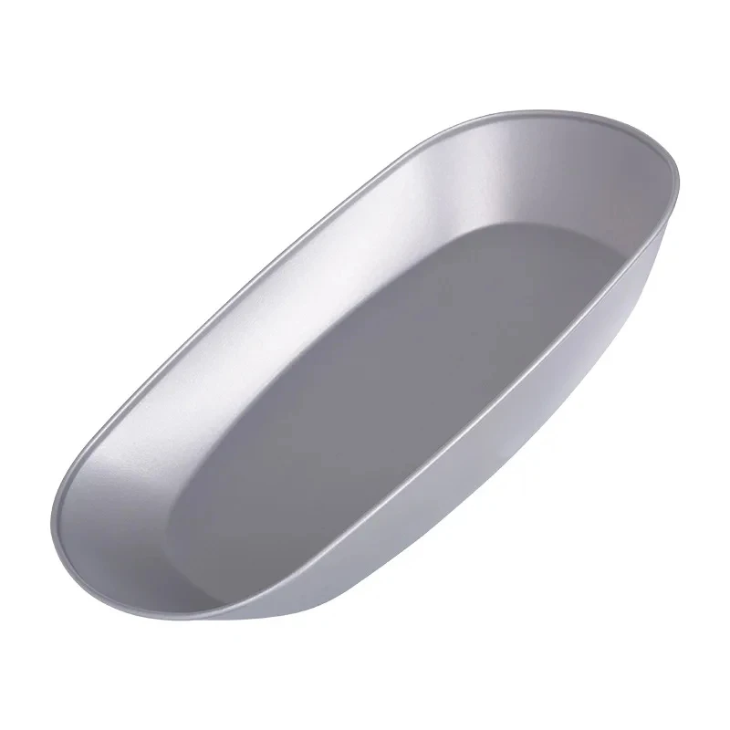 

Pure Titanium Outdoor Ultra Light Fish Plate Picnic Fruit Salad Metal Steaming Plate Portable Small Camping Titanium Plate