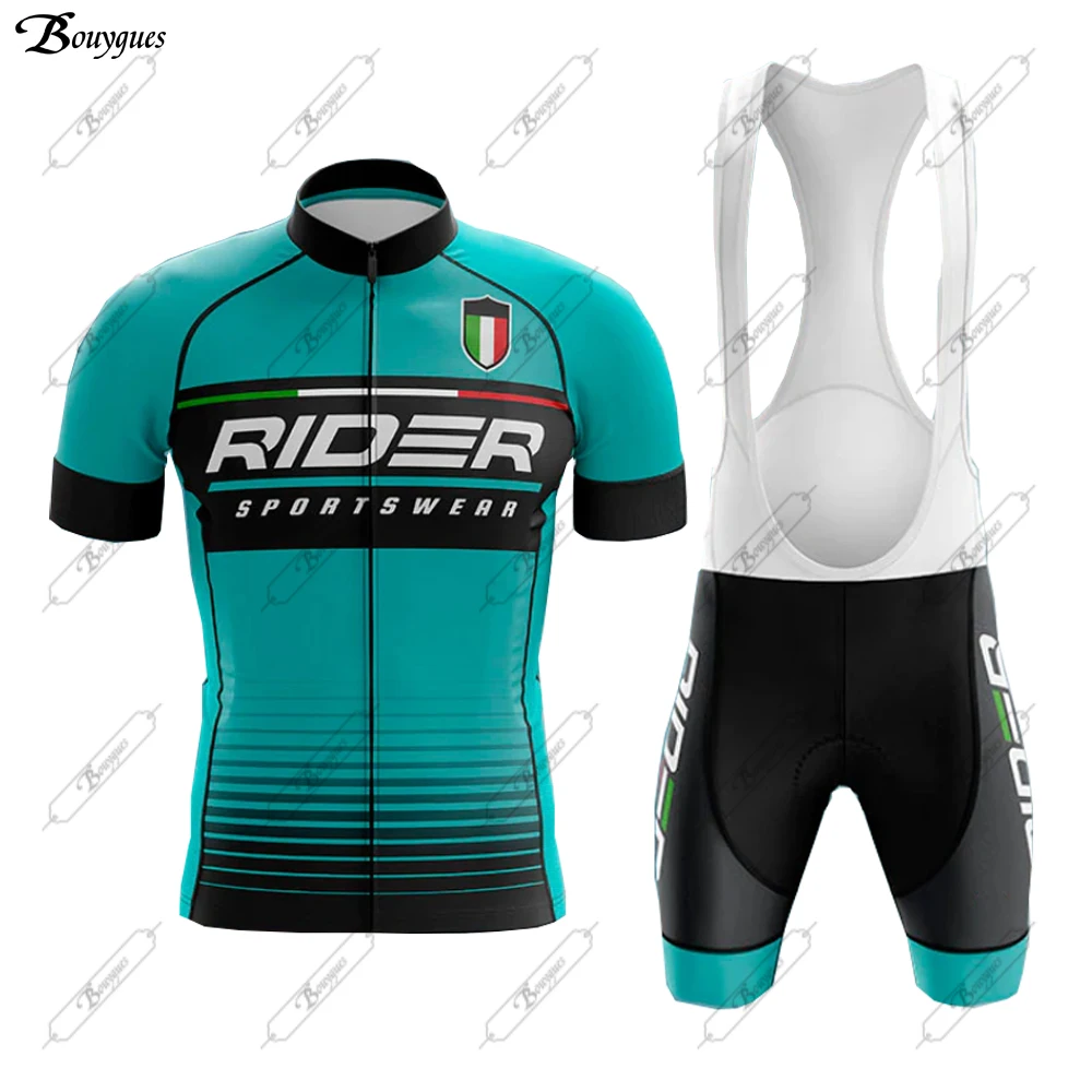 New Maillot Ciclismo Hombre Cycling Jersey Bib Shorts Set Men Short Sleeve  Cycling Set Ciclismo Clothes Bike Clothing Sports