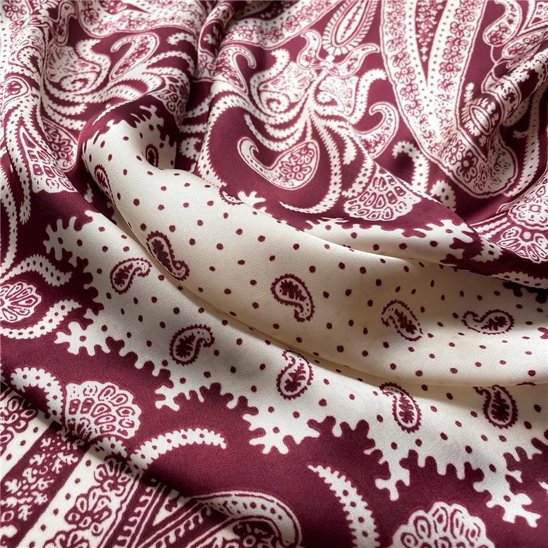 1 Stück Neuer Paisley-Print Quadratischer Schal Weicher Satin Seidenähnlicher Dünner Halstuch Eleganter Stil Bandana Sonnenschutz Kopftuch für Frauen – Detail 5