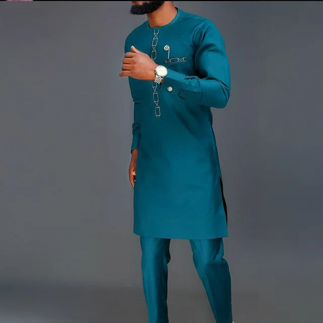 Tobi Embroidered Long Sleeve Dashiki Outfit - Image 3