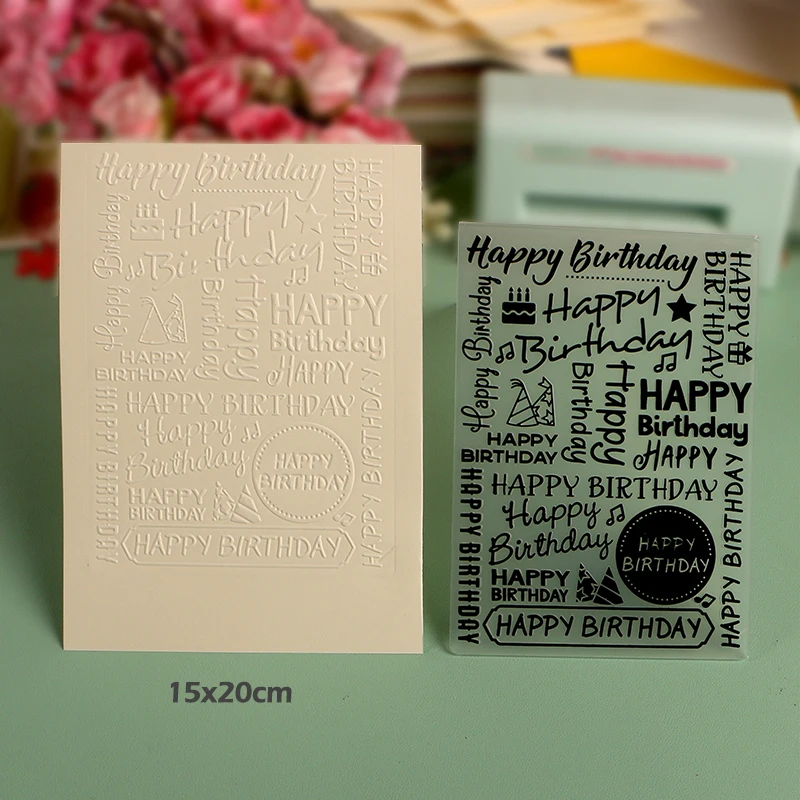 DUOFEN Crafts plastic embossing folder collection 8 paper embossing flower mold Christmas Birthday mothers day wedding