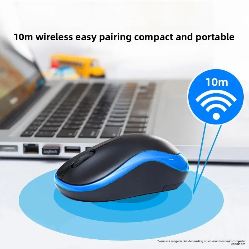 Logitech M185 Wireless Mouse 2.4Ghz USB 1000DPI USB Receiver Mute Optical Navigation for Mac Os Chrome Window 10/8/7