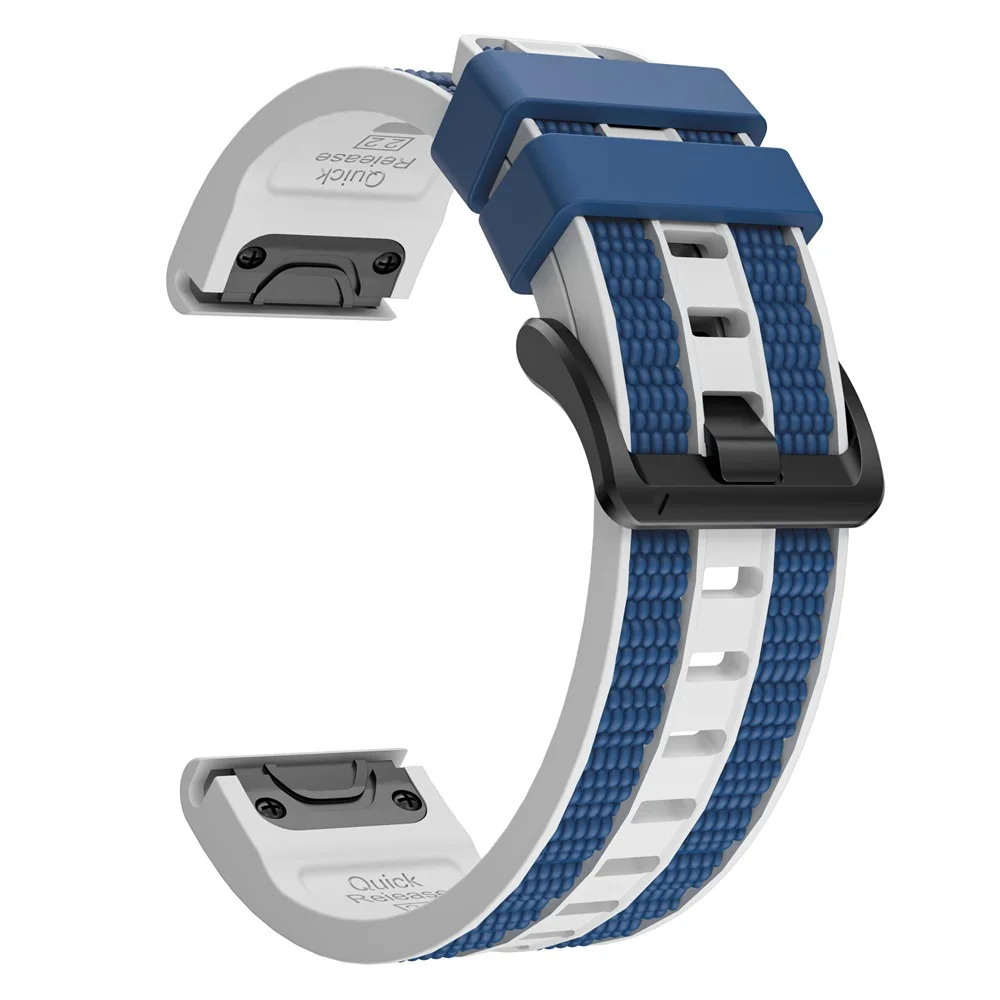 Silicone QuickFit Watch Band - 26mm/22mm Strap for Garmin Fenix & Epix Pro