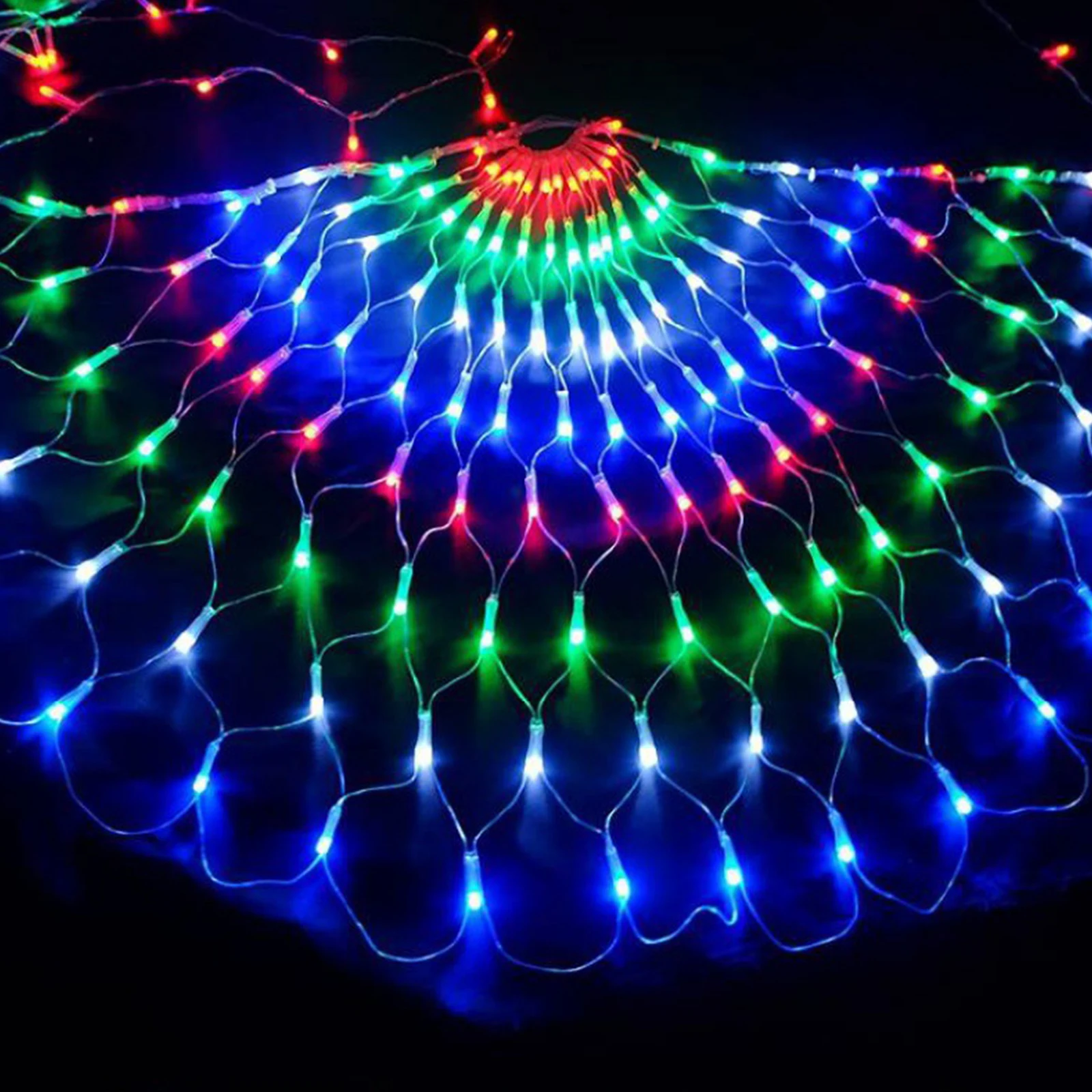 

3*0.5M 428 LED Peacock Christmas Net Lights Curtain Light String Light Outdoor Background Wall Christmas Party Fairy Light