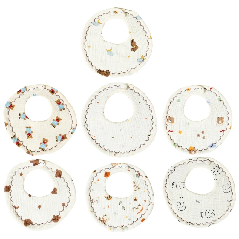 

Младенческий слюнявчик, хлопковая ткань для отрыжки, дышащее полотенце для слюны, детские нагрудники с героями мультфильмов