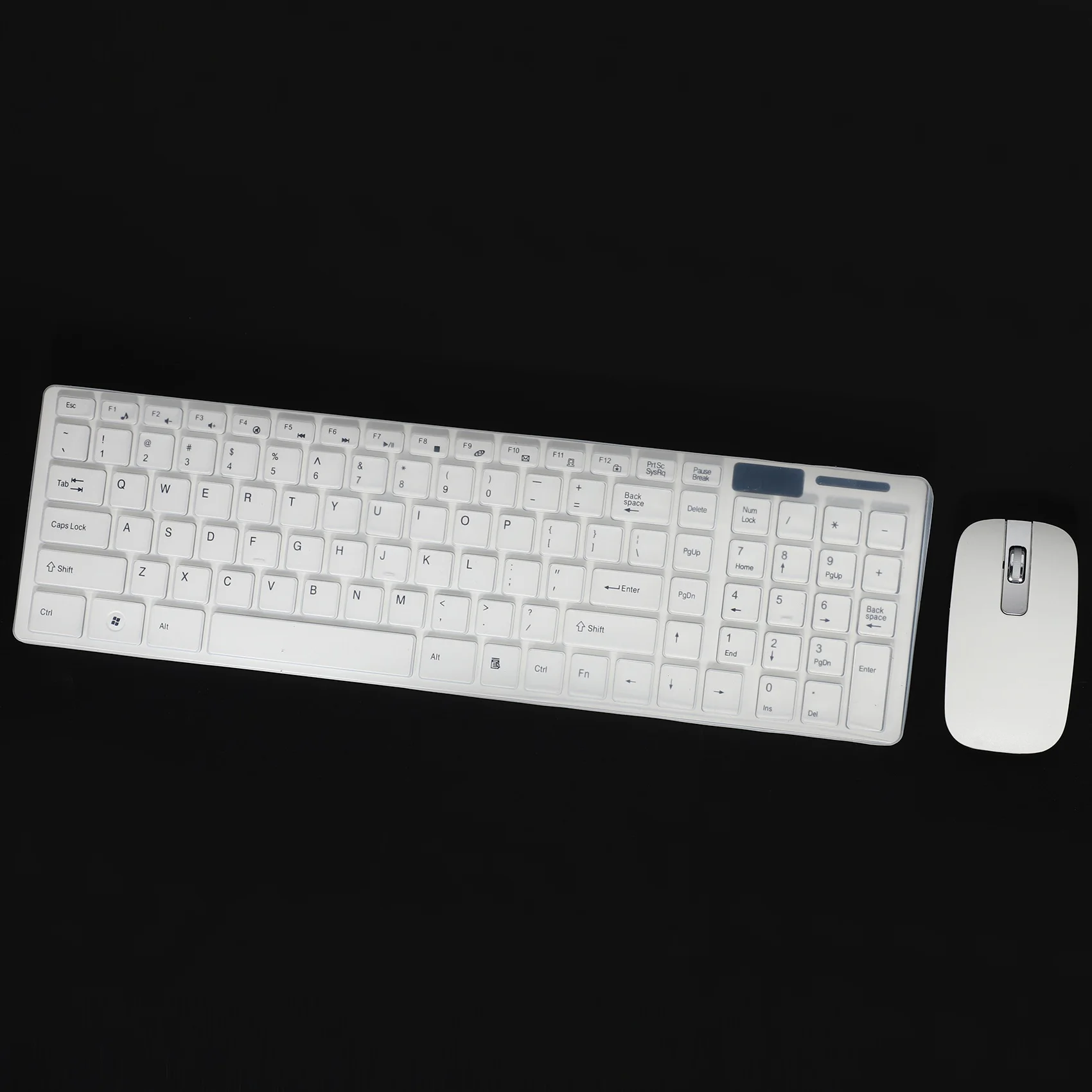 Wireless Slim White Keyboard + Wireless Optical Mouse Set for PC and Laptop 3